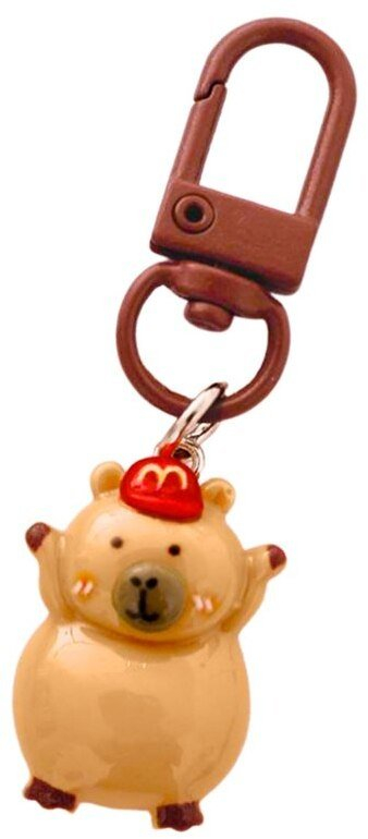 Set varëse çelësash mini Capybara, 4 copë, plastikë, shumëngjyrëshe