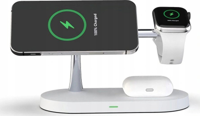 Karikues wireless Blow WCH-08, 15W, 3 në 1, i bardhë