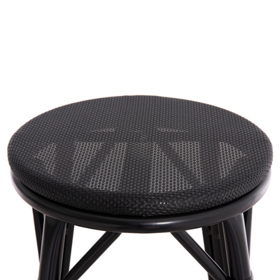 Stol bari mesatar Chino prej alumini 43x43x65Hcm (HM6286.02), zezë