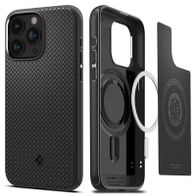 Mbështjellës për iPhone 12/Pro Spigen Mag Armor MagSafe, i zi