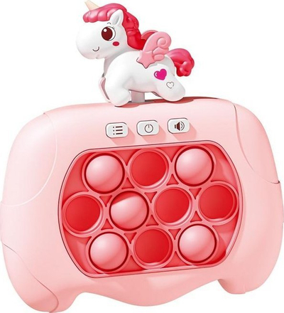 Lodër shqisore Unicorn Pop It, me drita edhe tinguj, rozë