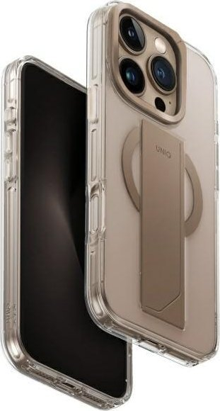 Kapak telefoni Uniq Heldro Max për iPhone 16 Pro 6.3", Magclick, gold taupe