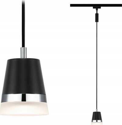 Llambadar varëse Paulmann URail Cone, GU10, 12,14cm, i zi mat