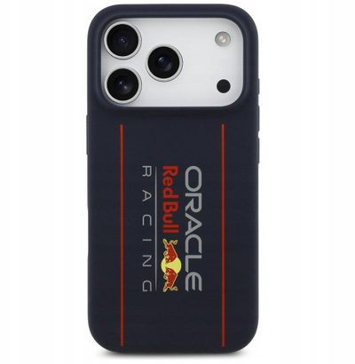 Kapak telefoni Red Bull Silicone Oversize Logo MagSafe, për iPhone 17 Pro Max, blu navy
