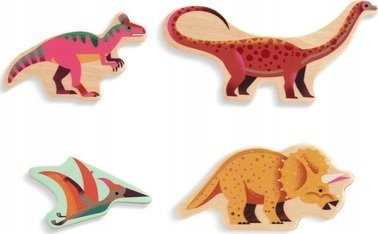 Puzzle druri Djeco Dinosaurs, 22 copa, për kalamaj, shumëngjyrësh