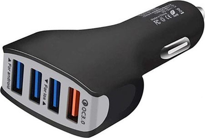 Ngarkues makine ECOBOX Car Charger, 4xUSB 7A, QC 3.0, i zi