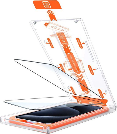 Mbrojtës ekrani Mobile Origin Orange për iPhone 15 Pro, 2 copa, me aplikues