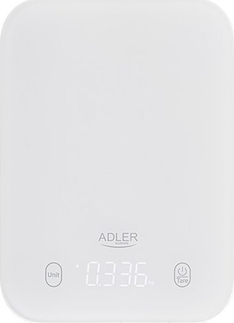 Peshore kuzhine Adler AD 3181W, LED, ndarje 1 g, e bardhë