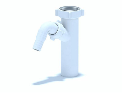 Sifon Ani Plast për makina larëse, 1½", dalje 40mm, i bardhë