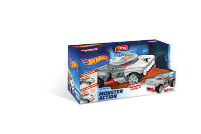 Makinë lodër Hot Wheels Monster Action Hotweiler, me drita dhe zë, argjend