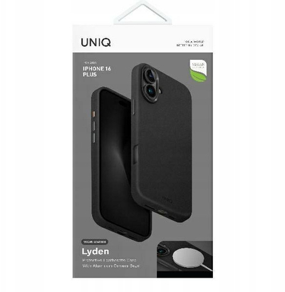 Футрола за телефон Uniq Lyden за iPhone 16 Plus 6.7", Magclick Charging, црна