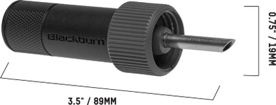 Set për riparu gomash tubeless Blackburn Mini Plugger, për biçikletë, i vogël, i zi