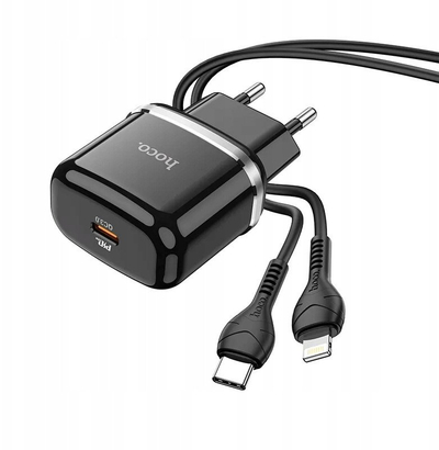 Karikues Hoco N24, Type C QC3.0 20W, me kabllo Lightning 1m, i bardhë
