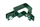 Kllapë këndi për rrethojë CORNER MOUNTING CLAMP 60x40mm, metal, jeshile