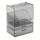 Raft organizues për kozmetikë Unimiks, 38.5x30x19cm, transparent