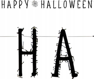 Banner dekorativ ALBI Happy Halloween, 180cm, portokalli