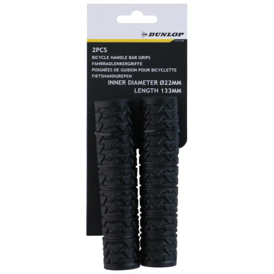 Gripa timoni biçiklete Dunlop, diametër 22mm, gjatësi 133mm, ngjyrë e zezë