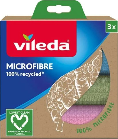Leckë mikrofibër Vileda, e riciklueshme, 3 copë