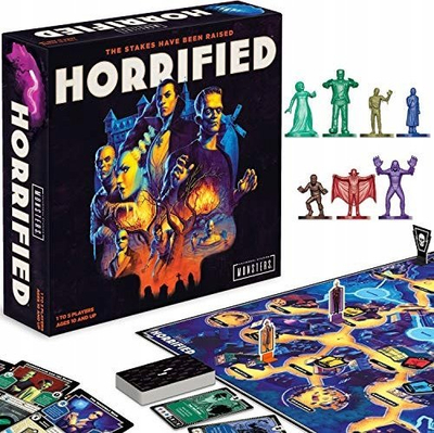 Lojë tavoline Ravensburger Horrified Universal Monsters, bashkëpunuese, 1–5 lojtarë