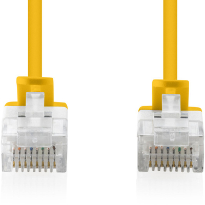 Kablli i rrjetit Digitus Patchcord Slim Cat.6 U/UTP LSZH, 2m, i verdhë