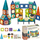 Lodra magnetike Woopie Magic Magnetic Blocks Castle, set ndërtimi 98 copë, shumëngjyrëshe