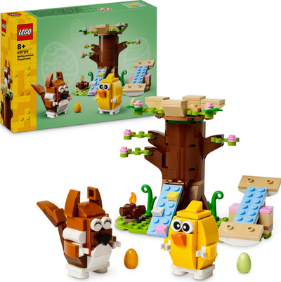 Lodër ndërtimi LEGO Spring Animal Playground 40709, 172 pjesë, për fëmijë 8+, shumëngjyrëshe