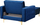 Çezllong me kadife ABERDEEN, recliner, skelet metalik, blu navy