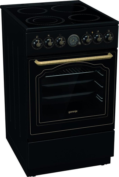 Shporet elektrik Gorenje GECS5B70CLB, 50cm, pllaka qeramike, i zi