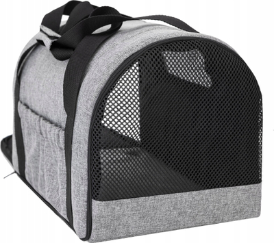 Çantë transporti R1 Tube, për mace dhe qen të vegjël, 27x39x28 cm, gri