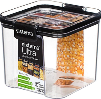 Kavanoz magazinimi Sistema Ultra Square, 700ml, Tritan, transparent