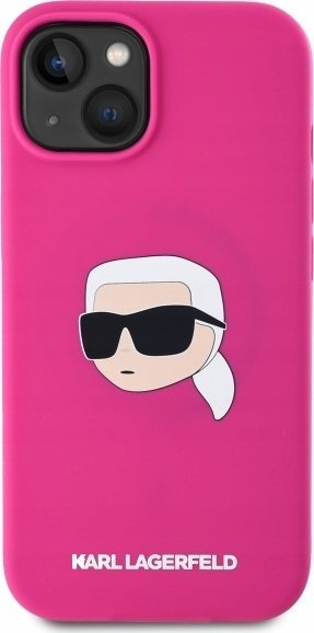 Mbështjellës Karl Lagerfeld për iPhone 15, i shkon MagSafe, fuksia