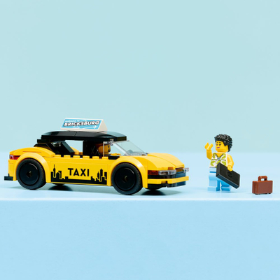 Lodra ndërtimi LEGO City Yellow Taxi 60487, set për ndërtim, për kalamaj