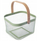 Shportë metalike me bambu ORION, 27 x 24.5 x 16.5 cm, jeshile