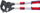 Gërshërë kabllosh Knipex 95 32 060, mekanizëm ratcheting, doreza teleskopike
