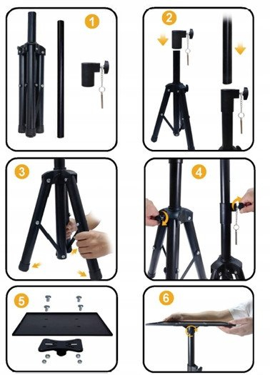 Статив за проектор Extralink Floor Stand Bracket PFS-001, прилагодлива висина 60-120 cm, црн