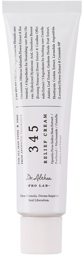 Крем за лице Dr.Althea 345 Relief Cream, смирувачки, 50ml, бел