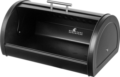 Kuti buke Brunbeste Bread Bin 1630, çelik inox, kapak rrotullues, e zezë