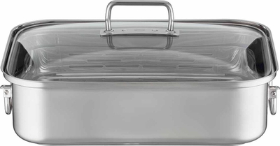 Tavë pjekjeje Roesle EXPERTISO, inoks 18/10, 6.5L, me kapak xhami