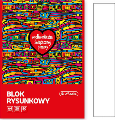 Bllok vizatimi Herlitz WOŚP A4, 80 g/m², 20 fletë, set 10 copë