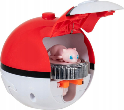 Set lojrash Pokemon Battle Spinner Arena Jazwares, me figura Pikachu dhe Mew, për kalamaj 4+