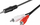 Kabllo audio Wentronic Goobay HQ, 3.5 mm në 2x RCA, 0.5 m, e zezë