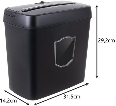 Shredder dokumentesh Izoxis, prerje me shirita, kosh 12.5L, ngjyrë e zezë