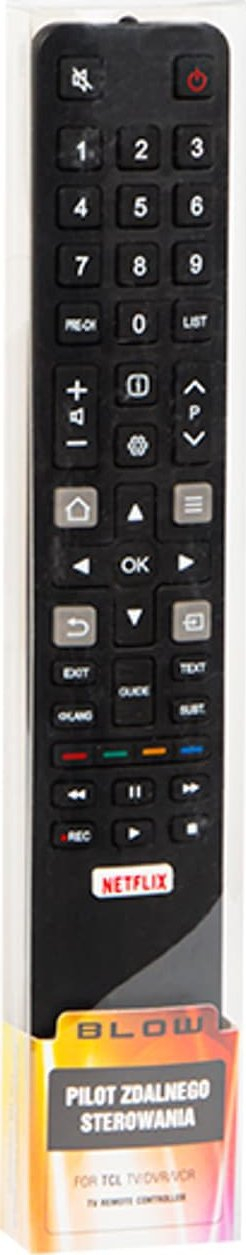 Telekomandë universale TCL Netflix Smart TV, rreze 8m, me 2 bateri AAA, e zezë