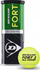 Topa tenisi Dunlop Fort All Court, set me 3 copë, presion i lartë, të verdhë fluor