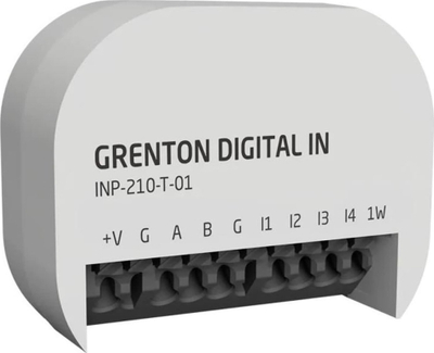 Modul hyrës binar Grenton Digital In INP-210-T-01, 4 hyrje dixhitale, i bardhë