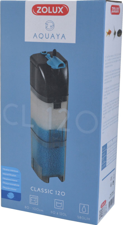 Filtër akuariumi Zolux AQUAYA Filter Classic 120, për 80 deri 120L, i zi