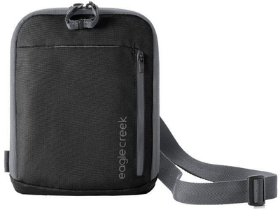 Çantë krahu Eagle Creek Stash RFID, kundër ujit, material i ricikluar, e zezë
