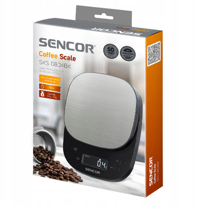 Peshore digjitale kuzhine Sencor SKS 0804BK, ekran LCD, funksion tare, e zezë