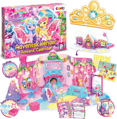 Kalendar adventi Craze Galupy Rainbow Unicorn, 24 surpriza, për fëmijë