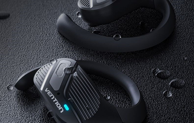 Kufje sportive pa tela Vention OpenBeat O12 NBUB0, TWS OpenEar, Bluetooth, të zeza